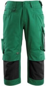 Mascot Altona Dreiviertel-Hose Größe C51 in grün/schwarz mit Reflexstreifen und Kniepolstertaschen aus Cordura - Bild 1