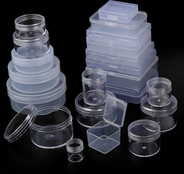 Filluck Multifunktionale Organizer Box aus transparentem Kunststoff, Staubdichte Aufbewahrungsbox für Schmuck und Medizin - Bild 1