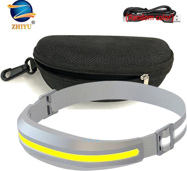 ZHIYU Stirnlampe mit superhellem LED-Scheinwerfer, wiederaufladbar über USB und rotem Notfalllicht für Outdoor, Camping und Angeln - Bild 1