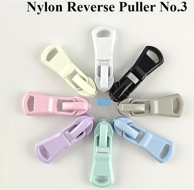 Hochwertige Nylon-Reißverschlussköpfe in Umkehrfarbe für Jacken und Bettbezüge, Set in Grün und Mehrfarbig, Material Kunststoff - Bild 1