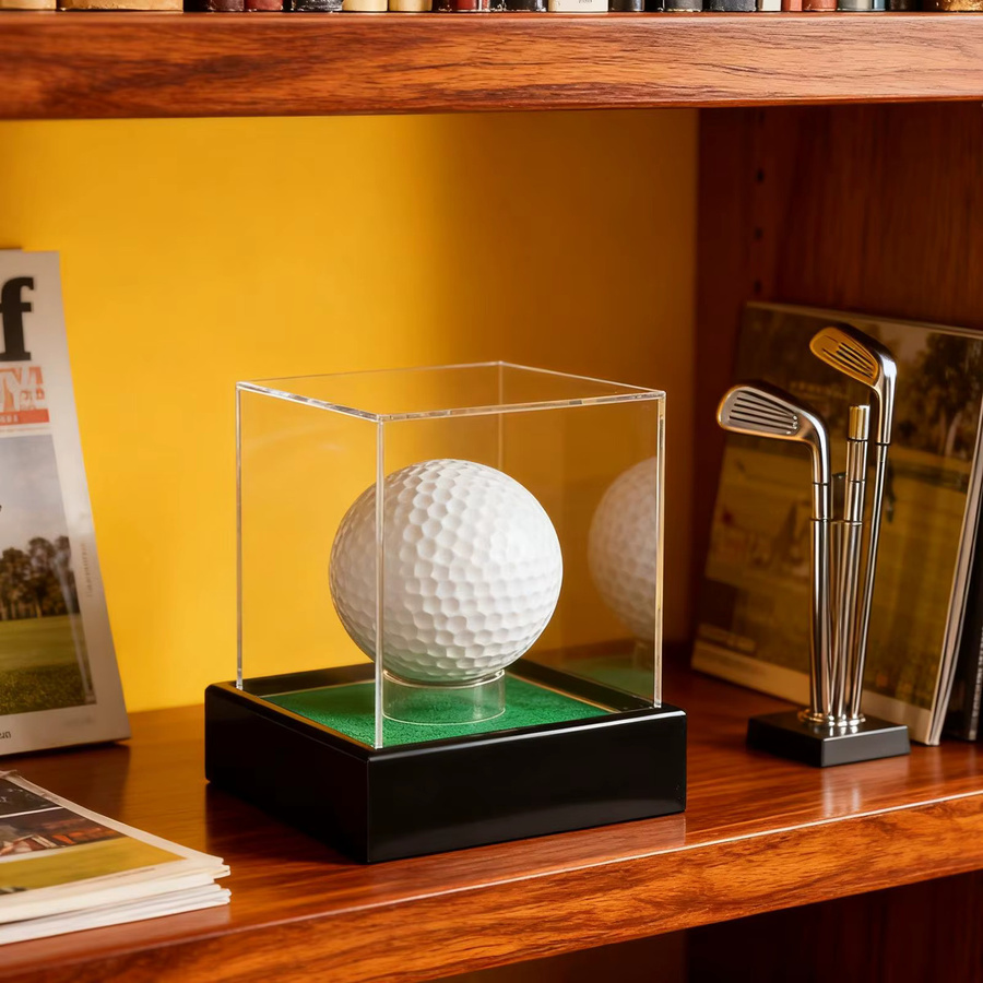 Tooyful Golfball-Vitrine aus Acryl in Transparent, staubdichter quadratischer Mehrzweck-Würfelhalter mit Sockel für den Tischaufbau - Bild 2
