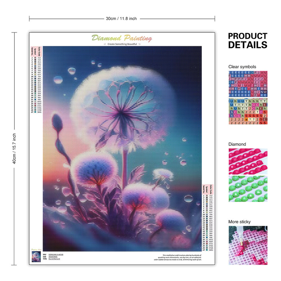 PhotoCustom DIY Diamantmalerei Obst Motiv als 5D Vollbohrer Quadrat Strass Stickerei in Multicolour, B/H: 20 x 20 cm - Bild 1