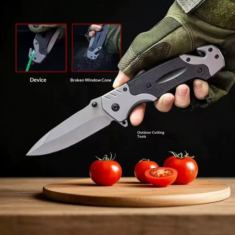 Tragbares EDC-Klappmesser aus Edelstahl mit rutschfestem Griff für Camping, Wandern und Outdoor-Aktivitäten - Bild 3