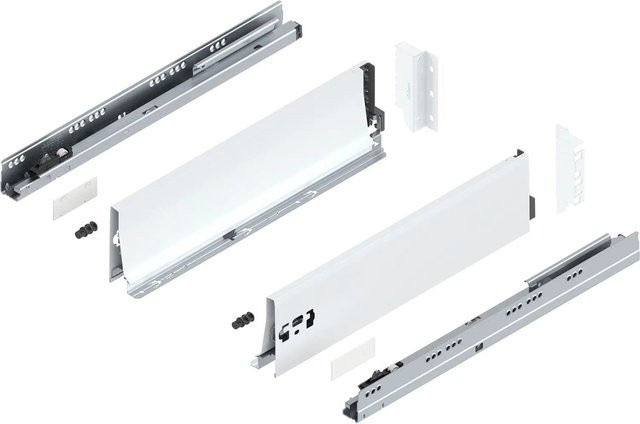 Blum Tandembox antaro K Vollauszug mit Blumotion Soft-Close, Seidenweiß, 1 Paar, Tiefe: 450 mm, Tragkraft: 30 kg - Bild 1