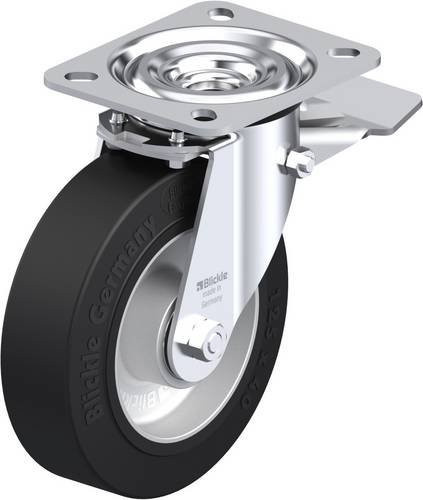 Blickle L-ALEV 125K-ST Lenkrolle mit Feststeller in Schwarz-Grau, Rad-Durchmesser: 125 mm, Tragfähigkeit: 250 kg - Bild 1
