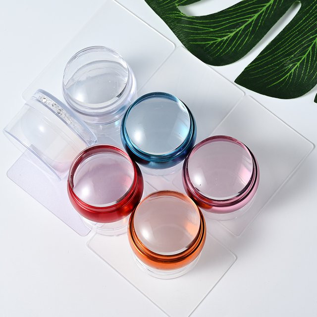 MAFANAILS Nagelstempel mit Schaber, transparenter Silikon-Jelly-Kopf - Bild 1