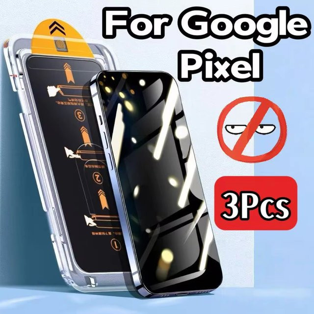 Anti-Spy Hartglas Displayschutzfolie für Google Pixel 10, 9 Pro, XL, 8A, 8, 7, 7a, 6A, 5G, 4G in Transparent - Bild 1