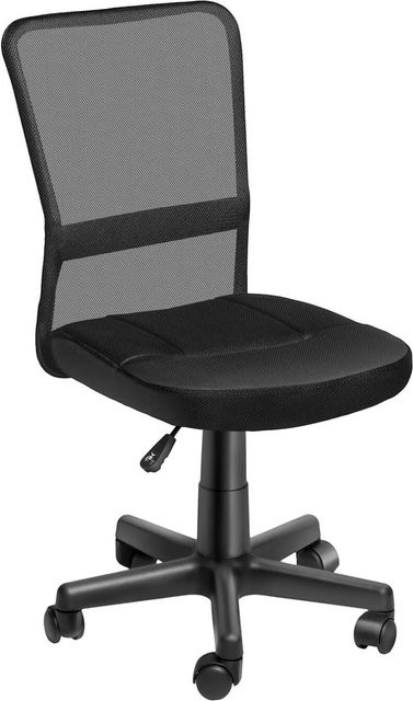 tectake Bürostuhl Patrick in Schwarz mit Netzstoffbezug, ergonomische Form und stufenloser Höhenverstellung, B/T/H: 43 x 50 x 95 cm - Bild 2