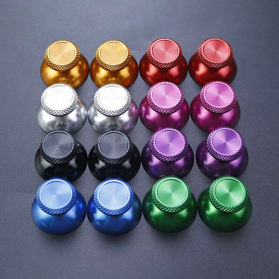 JCD Aluminium-Metall-Analog-Joysticks für PS5-Controller, 1 Paar Daumenstick-Kappen in Grün und Multicolour - Bild 2