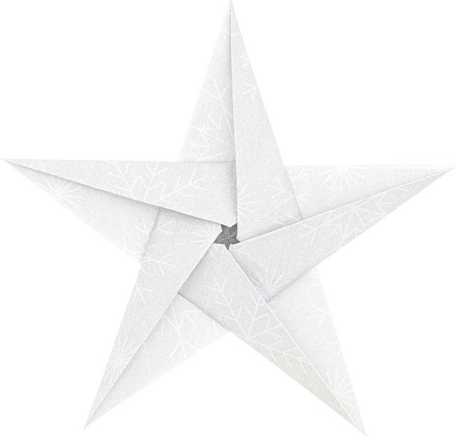 Rico Design Paper Poetry Bascetta Origamipapier Schneeflocken Weiß B x H: 15 x 15 cm - Bild 1