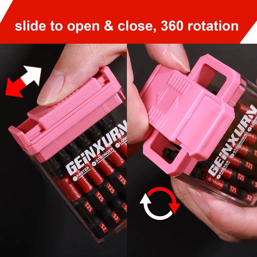Geinxurn Impact Torx-Schraubendreher-Bits-Set, 45-teilig aus S2-Stahl mit bunter Aufbewahrungsbox - Bild 4