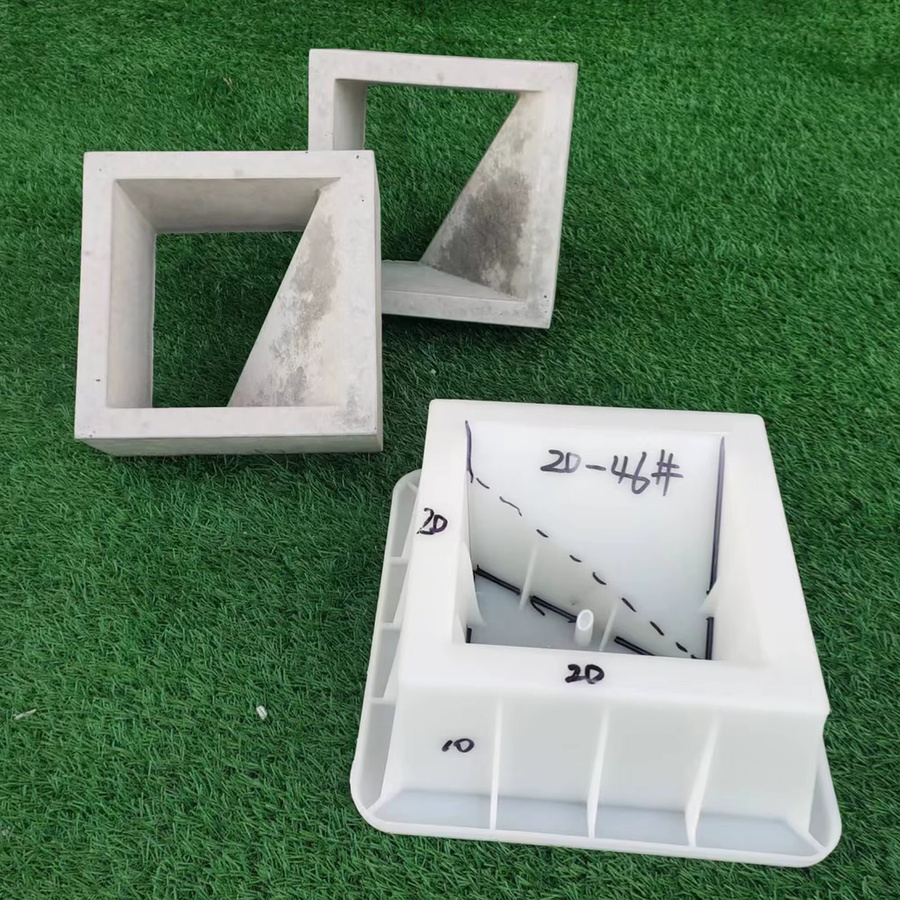 DIY Kunststoff Pflasterform für Zement und Beton zur Garten- und Weggestaltung, Weiß, B/T: 20 x 20 cm - Bild 2