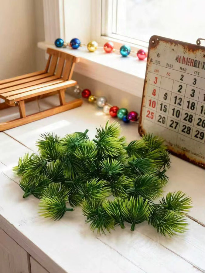 Künstliche Kiefernnadeln in Grün für Weihnachts-, Party- und Hochzeitsdekoration sowie DIY-Geschenke - Bild 6