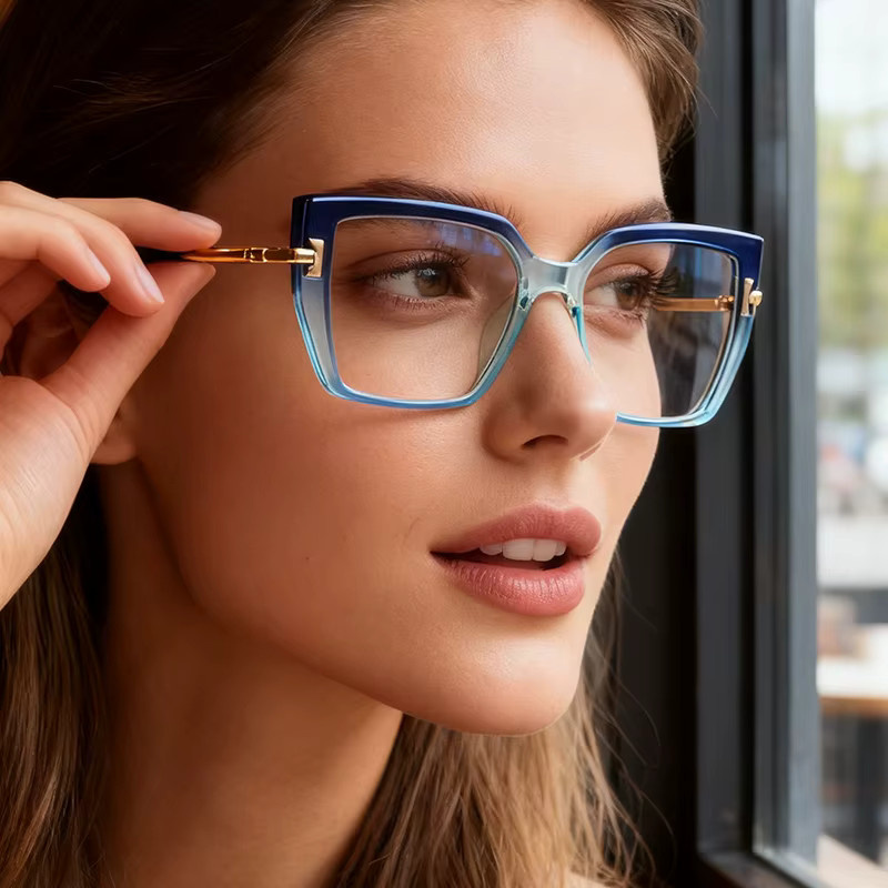 CCspace Lesebrille, Vollrand, Square, Kunststoff, Blau, Damen - Bild 2