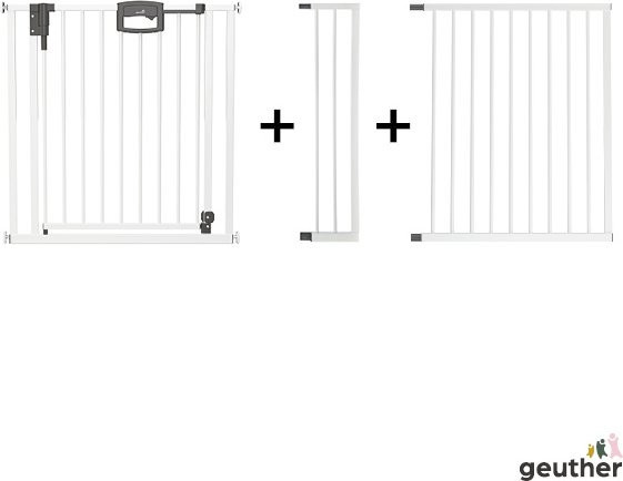 Geuther Tür- und Treppenschutzgitter Easylock Plus zum Klemmen aus Metall in Anthrazit oder Weiß - Bild 1