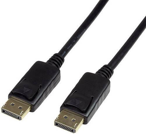 LogiLink DisplayPort Anschlusskabel Schwarz, Länge: 10,00 m, CV0077 - Bild 1