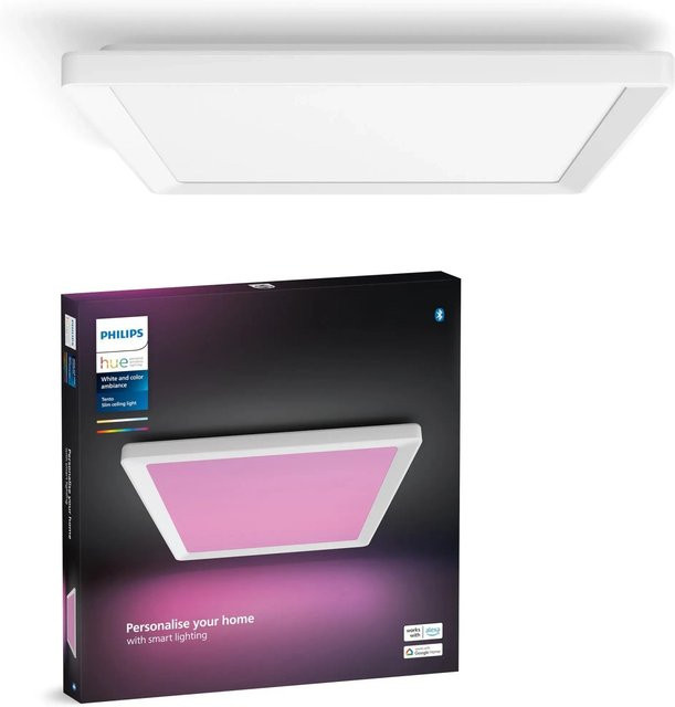 Philips Hue LED-Panel Tento White & Color Ambiance M, dimmbar, Weiß, B/T: 39,5 x 39,5 cm - Bild 1