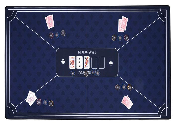 Matgames Poker Matte Blau, rutschfeste Spieloberfläche aus Polyester und Kautschuk, B/T: 120 x 60 cm, Dicke: 3 mm - Bild 2