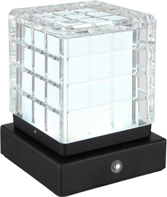Globo Tischleuchte Lunki LED Akku Tischlampe Metall Schwarz Matt dimmbar - Bild 1