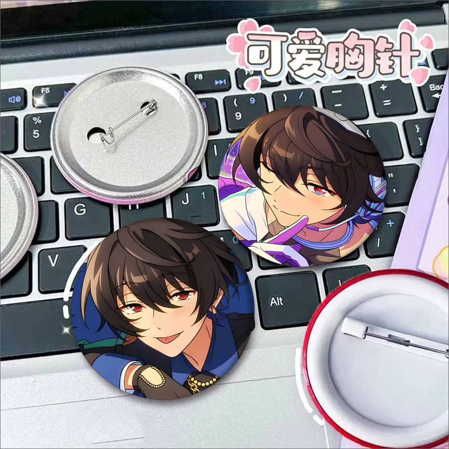 MINISO Brosche, Ritsu Sakuma Cartoon Stil, Emaille, Runde Pins - Bild 5