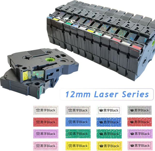 MrLabel Etikettenbänder weiß, laminiert, kompatibel mit Brother PT-D210 und PTH110, TZE-231L2, TZE-131L1, TZE-231L1 - Bild 1