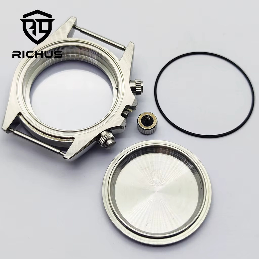 RICHUS Uhrengehäuse, Silber, 39 mm, Mineralglas, Quarzwerk, Unisex - Bild 3