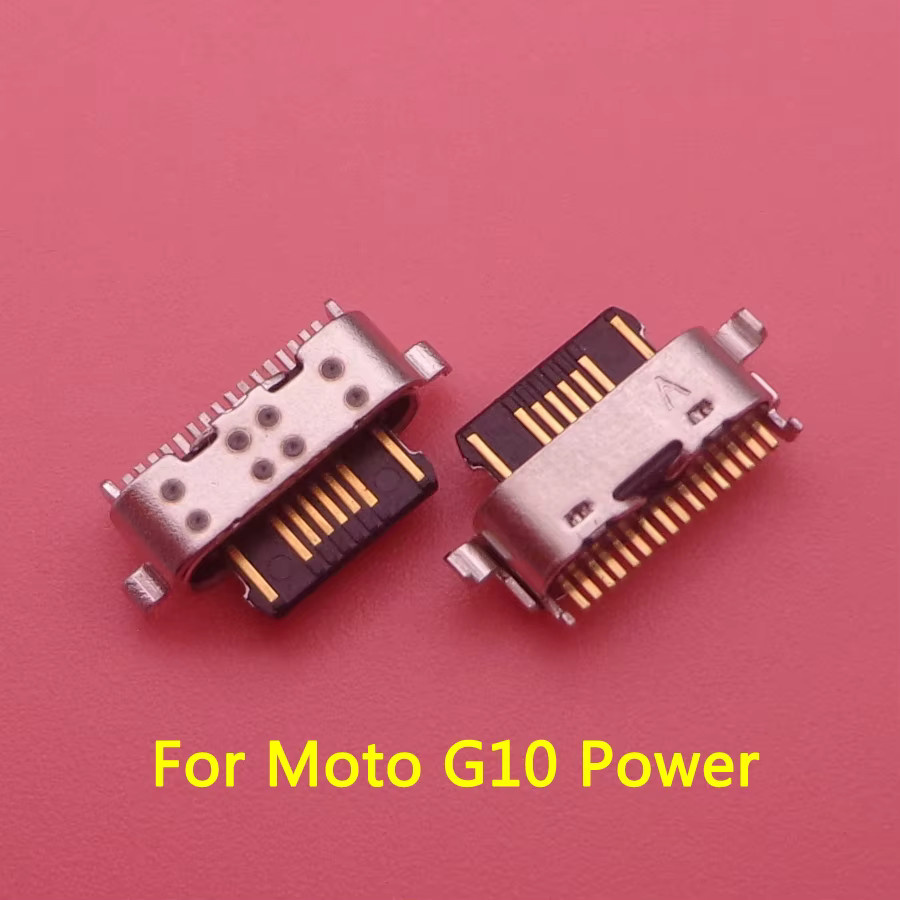 100 Stück USB-C Ladeport Ersatzteile in Silber für Motorola Moto G10 G100 G20 G30 G50 G60 Power One Hyper Zoom Fusion Plus Z3 - Bild 2