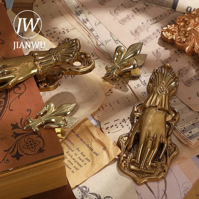JIANWU Vintage Papierclip aus Metall in Gold für Journal und Schreibwaren - Bild 1