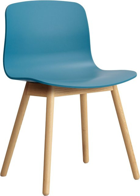 HAY About A Chair AAC 12 Designstuhl in Blau mit Eichengestell und Polypropylen-Schale - Bild 1