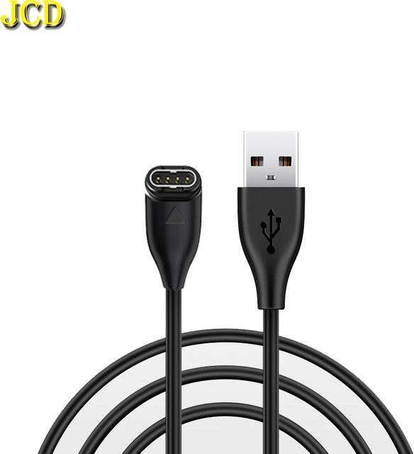 JCD USB A auf USB Typ-C Ladekabel und Datenkabel für Garmin Fenix, Vivoactive und Forerunner Uhren in Schwarz - Bild 1