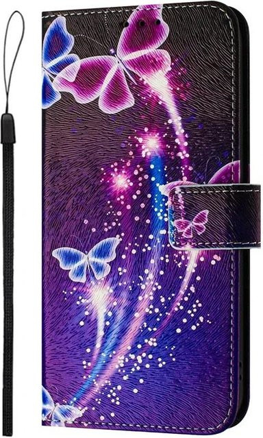 Lederhülle mit Cartoon-Muster für Samsung Galaxy A16 5G, Brieftasche-Handyhülle in Lila - Bild 1