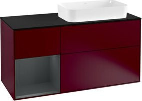 V&B Waschtischunterschrank Finion in Platinblau Matt, B/T/H: 120 x 50,1 x 50,1 cm - Bild 1