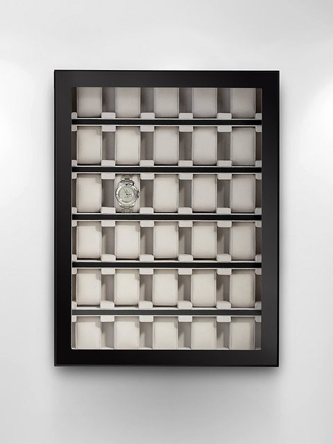 Rothenschild Uhrenvitrine RS-1100-30BL für 30 Uhren in Schwarz mit Glastüren - Bild 1