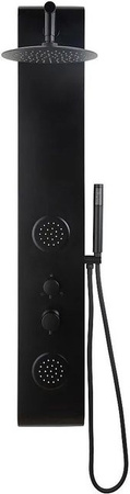 Vente-unique Duschsäule Jubida Schwarz Breite: 20 cm