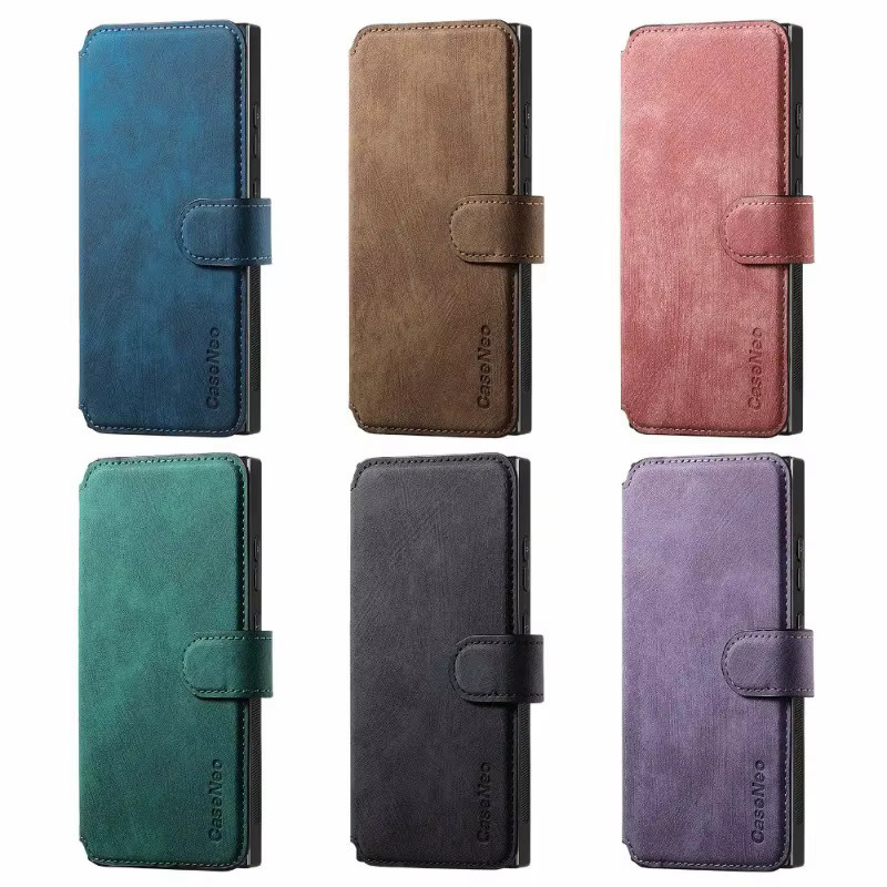 Magnetische Karten Brieftasche Flip Telefonhülle für Samsung Galaxy S25 S24 Ultra S23 S22 S21 A55 A54 A35 A25 A16 in Pink und Schwarz - Bild 5