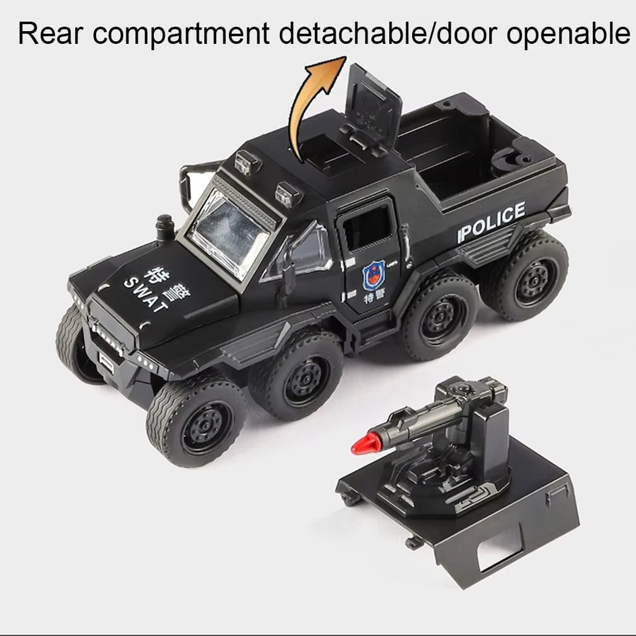 RMZ city Conqueror Gepanzertes Fahrzeug, Spielzeugmodell, 1:36, Metall-Druckguss, mit Sound und Licht, Rückziehfunktion - Bild 3