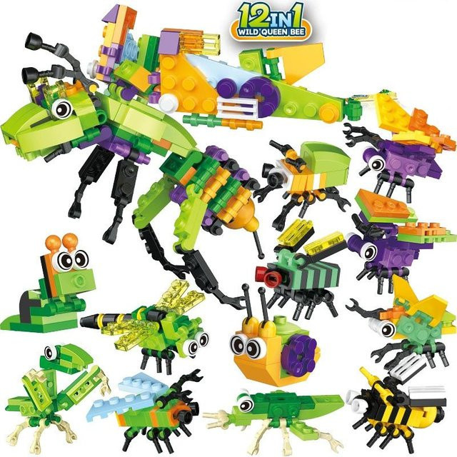 Yiran toy 1 Insekten Tiere Figuren Set, Mini Bausteine, ab 3 Jahren - Bild 1