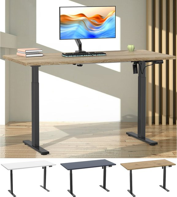 VCM Lona Elektrisch Höhenverstellbarer Schreibtisch mit Memory-Funktion, B: 110 cm, T: 50 cm, H: 71–120 cm - Bild 1