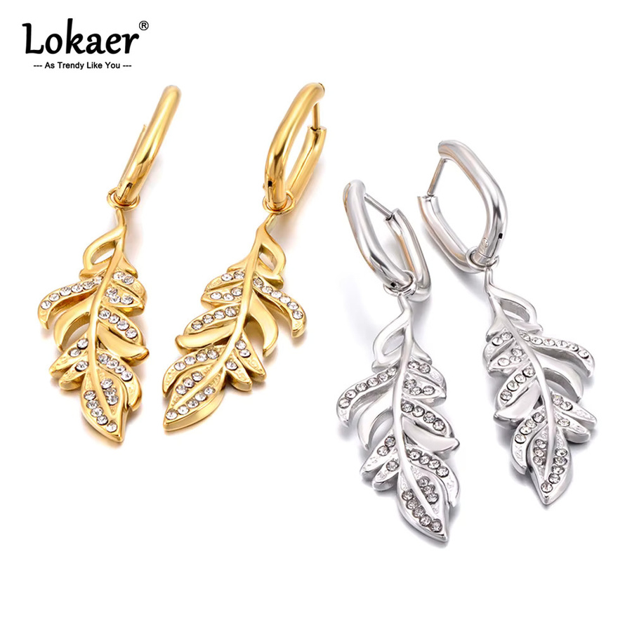 Lokaer Ohrringe Edelstahl, Zirkonia, Gold, Damen - Bild 2