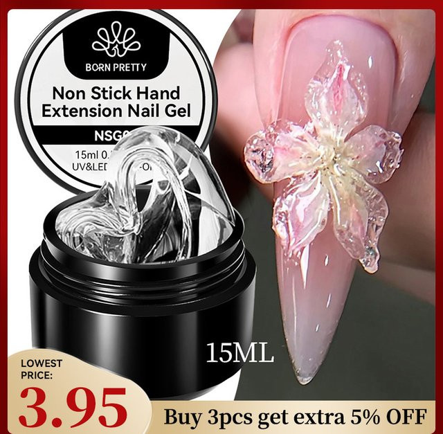 BORN PRETTY Handverlängerungsgel, klares Hartgel, 15 ml - Bild 1