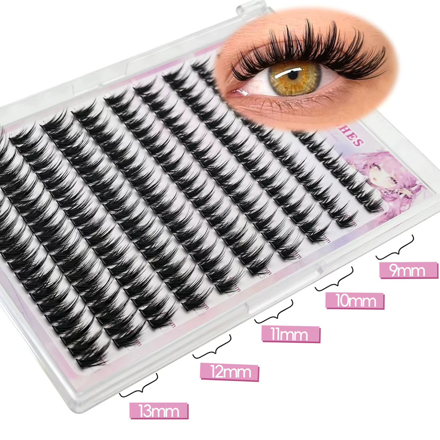 Anlinnet Künstliche Wimpern, 200 Stück, 9–13 mm, Mix - Bild 3