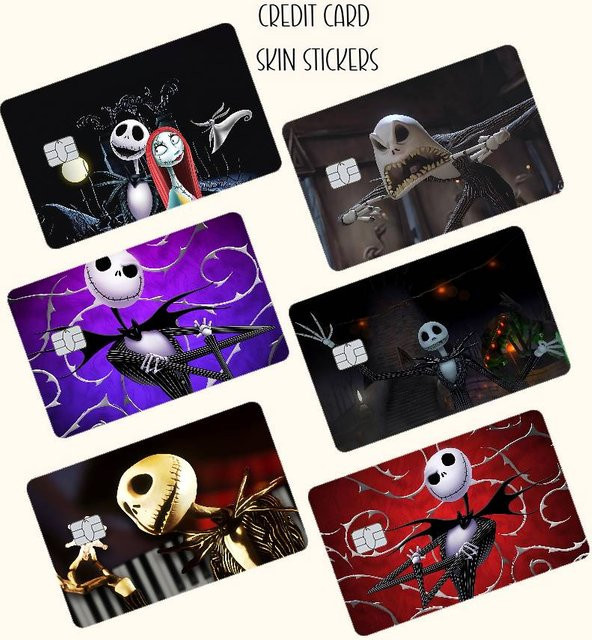 52TOYS Nightmare Before Christmas Jack Skellington Sticker Skin für Debit- und Kreditkarten, Ultra Thin No Fade Design - Bild 1