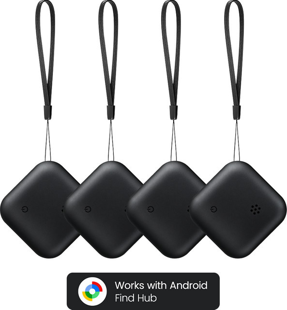 4er-Set Peocke Sicherheits-Tracker für Android in Weiß mit Google Find My Smart Tag zur Standortbestimmung für Xiaomi und Samsung - Bild 1