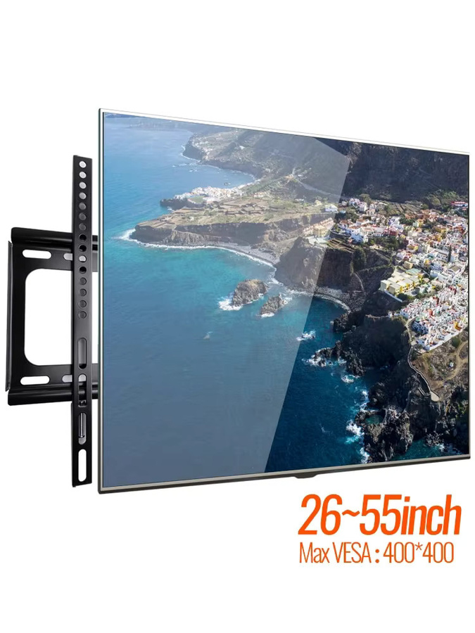 BEISHI Universelle TV-Wandhalterung für LED- und Plasma-Fernseher von 26 bis 55 Zoll, Farbe: Schwarz, VESA bis 400 x 400 mm, Tragfähigkeit bis 88 Pfund - Bild 5