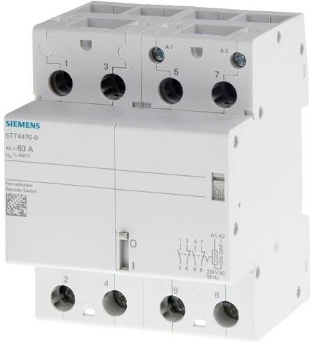Siemens Fernschalter Hutschiene 5TT4476-0 mit 2 Schließern und 2 Öffnern 400V 63A in Weiß - Bild 1