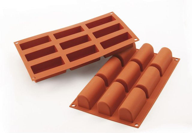 Schneider Silikonbackform Mulde, rot, 83 ml, B/T/H: 17,5 x 30 x 3,5 cm - Bild 1