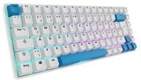 Sharkoon SKILLER SGK50 S3 PBT Gaming-Tastatur mit mechanischen Switches in Weiß und Blau, QWERTZ DE Layout - Bild 1