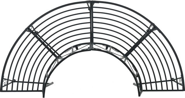 Baumbank 4-Sitzer von VD Home Furnishing aus Stahl in Schwarz Matt, B/T/H: 160 x 80 x 89 cm - Bild 1