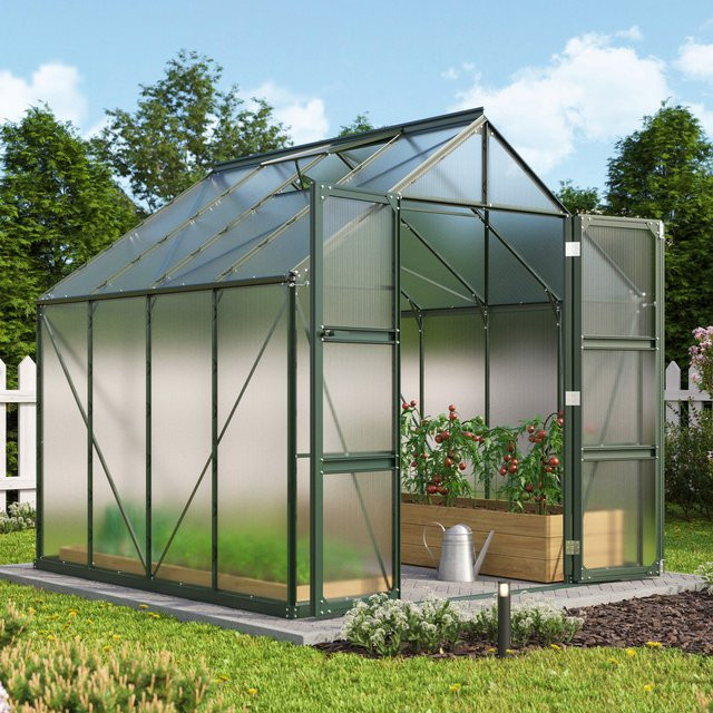 Vitavia Gewächshaus Domus 6700 in Smaragdgrün mit 6,7 m² Fläche und 4 mm Polycarbonat-Verglasung - Bild 1