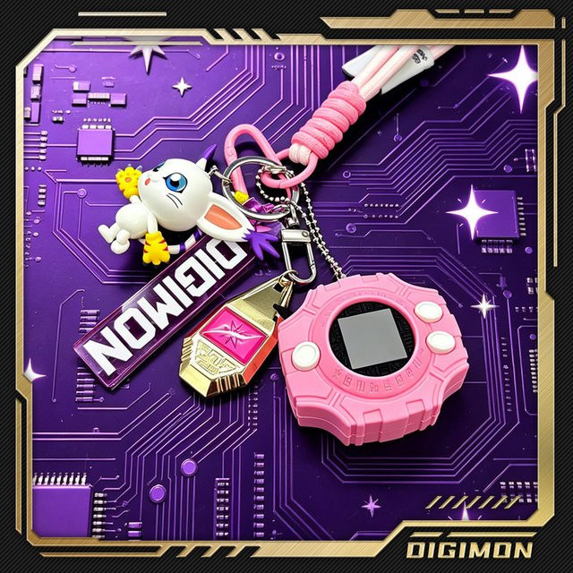Bandai Digimon Autoanhänger Digivice Holy Plan & Crest Of Evolution, 4-teiliges Set - Bild 1